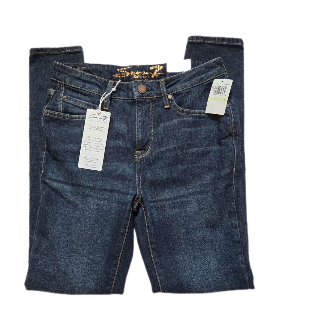 Seven7 Dark Blue Women Jeans